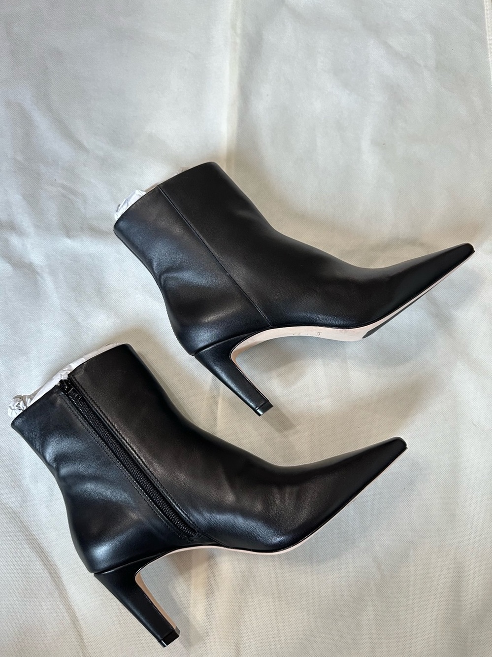 Reformation Rae Black Leather Ankle Boots - New, Never Worn